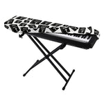 Black And White Holy Bible Pattern Print Piano Keyboard Cover