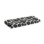 Black And White Holy Bible Pattern Print Piano Keyboard Cover