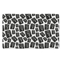Black And White Holy Bible Pattern Print Polyester Doormat