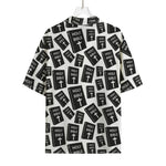 Black And White Holy Bible Pattern Print Rayon Hawaiian Shirt