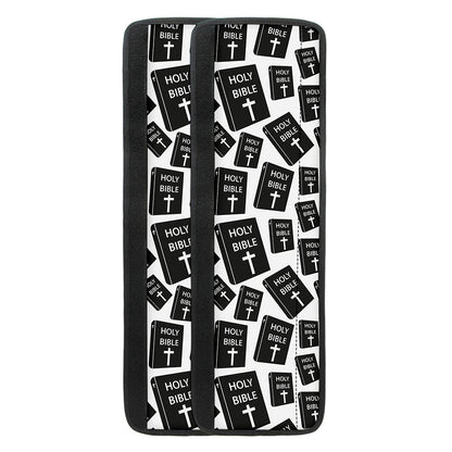 Black And White Holy Bible Pattern Print Refrigerator Handle Covers