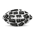 Black And White Holy Bible Pattern Print Rugby Ball