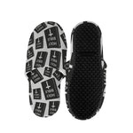 Black And White Holy Bible Pattern Print Slippers