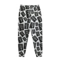 Black And White Holy Bible Pattern Print Sweatpants