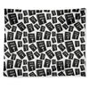 Black And White Holy Bible Pattern Print Tapestry