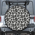 Black And White Holy Bible Pattern Print Tire Cover
