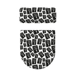 Black And White Holy Bible Pattern Print Toilet Lid And Tank Cover Set