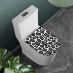 Black And White Holy Bible Pattern Print Toilet Lid Cover