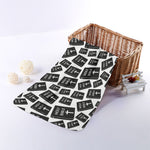 Black And White Holy Bible Pattern Print Towel