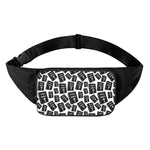 Black And White Holy Bible Pattern Print Waist Bag