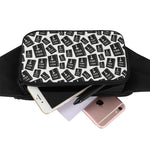 Black And White Holy Bible Pattern Print Waist Bag