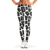 Black And White Holy Bible Pattern Print Women's Leggings