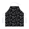 Black And White Horse Pattern Print Adjustable Apron