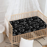 Black And White Horse Pattern Print Baby Crib Sheet