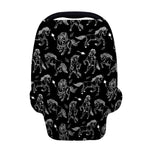 Black And White Horse Pattern Print Baby Seat Cover