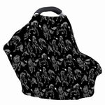 Black And White Horse Pattern Print Baby Seat Cover