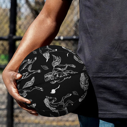 Black And White Horse Pattern Print Basketball