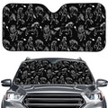 Black And White Horse Pattern Print Car Windshield Sun Shade