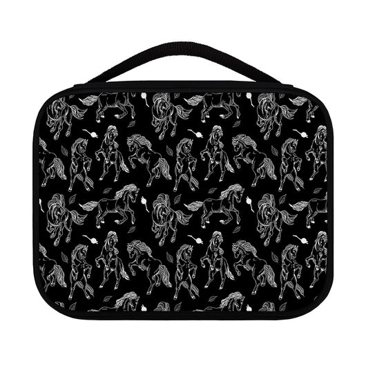 Black And White Horse Pattern Print Classic Bible Case