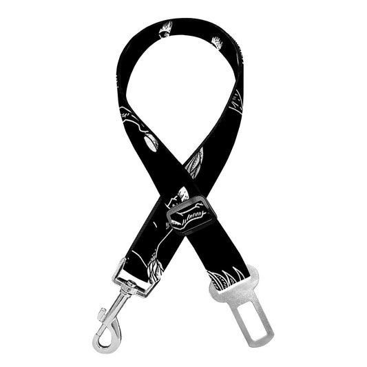 Black And White Horse Pattern Print Dog Seat Belt