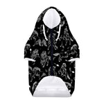 Black And White Horse Pattern Print Dog Zip Up Hoodie