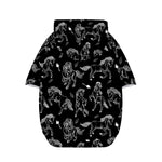 Black And White Horse Pattern Print Dog Zip Up Hoodie
