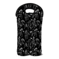Black And White Horse Pattern Print Double Neoprene Wine Tote