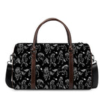 Black And White Horse Pattern Print Duffle Bag
