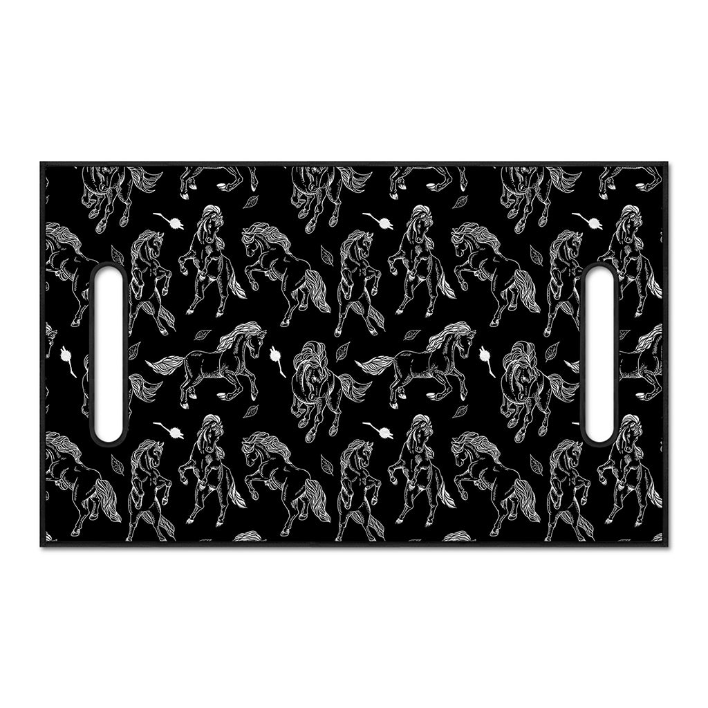 Black And White Horse Pattern Print Golf Cart Seat Cover