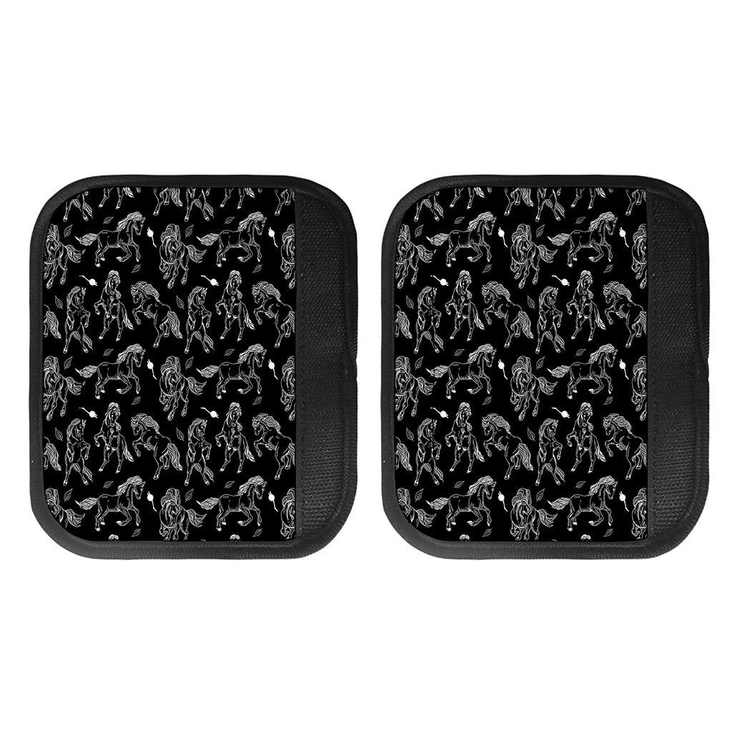 Black And White Horse Pattern Print Handle Covers