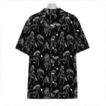 Black And White Horse Pattern Print Hawaiian Shirt