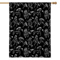 Black And White Horse Pattern Print House Flag
