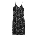 Black And White Horse Pattern Print Jersey Midi Cami Dress