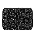 Black And White Horse Pattern Print Laptop Sleeve