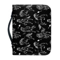 Black And White Horse Pattern Print Leather Bible Cover