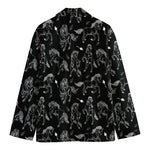 Black And White Horse Pattern Print Men's Blazer