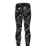 Black And White Horse Pattern Print Men's leggings