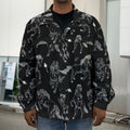Black And White Horse Pattern Print Men's Shirt Jacket