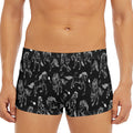 Black And White Horse Pattern Print Men's Short Boxer Briefs