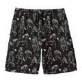 Black And White Horse Pattern Print Men's Swim Trunks