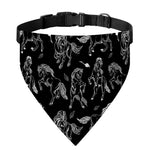 Black And White Horse Pattern Print Over The Collar Dog Bandana