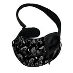 Black And White Horse Pattern Print Pet Sling Carrier