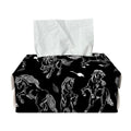 Black And White Horse Pattern Print Rectangle Tissue Box Cover