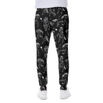 Black And White Horse Pattern Print Scuba Joggers