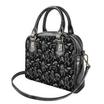 Black And White Horse Pattern Print Shoulder Handbag