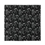 Black And White Horse Pattern Print Silk Bandana