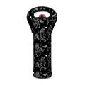 Black And White Horse Pattern Print Single Neoprene Wine Tote