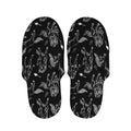 Black And White Horse Pattern Print Slippers