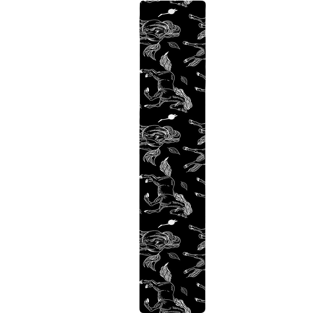 Black And White Horse Pattern Print Table Runner