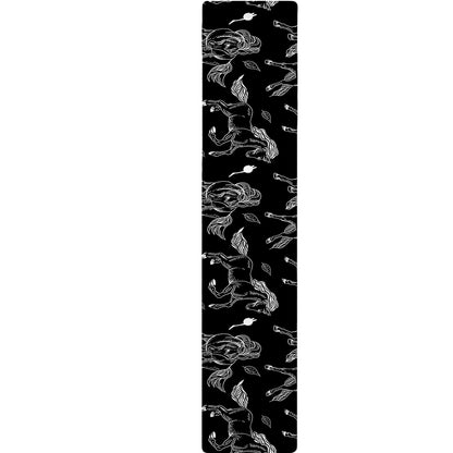 Black And White Horse Pattern Print Table Runner